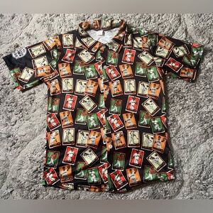 San Francisco Giants Shirt Mens Medium Orange Black MLB Baseball Cards Print A1